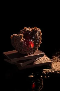 Chocolate muffin. Stock Photos