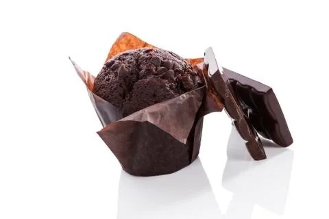 Chocolate muffin. Stock Photos