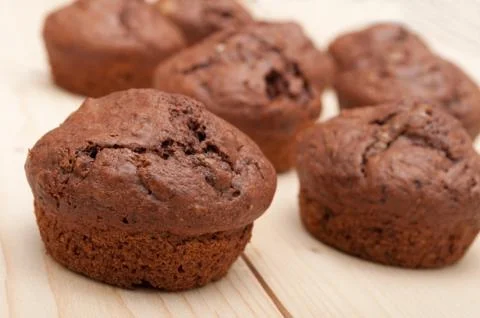 Chocolate muffins Stockfoto's