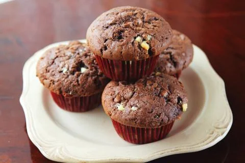 Chocolate muffins Stock Photos