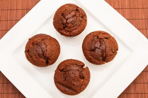 Chocolate muffins Stock Photos