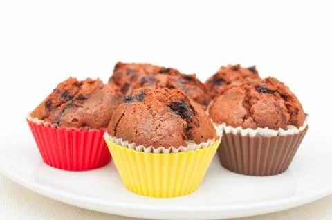 Chocolate muffins Stock Photos