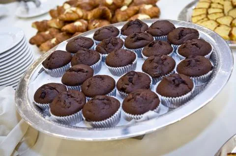 Chocolate muffins Stock Photos