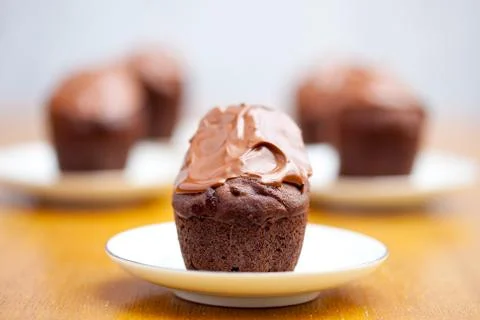 Chocolate muffins Stock Photos