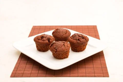 Chocolate muffins Stock Photos