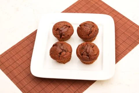 Chocolate muffins Stock Photos