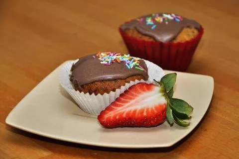 Chocolate Muffins Stock Photos