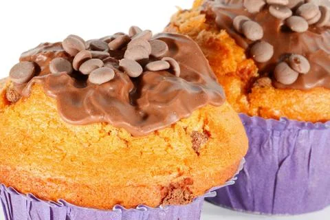 Chocolate muffins Stock Photos