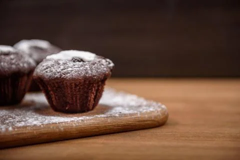 Chocolate muffins Stock Photos