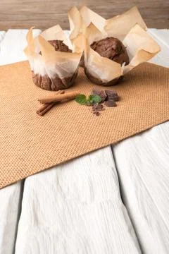 Chocolate muffins Foto stock