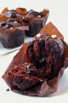 Chocolate muffins Foto stock
