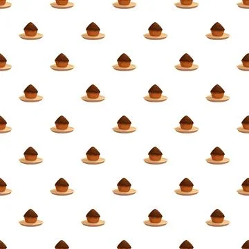 Chocolate muffins seamless pattern for bakery design 스톡 일러스트