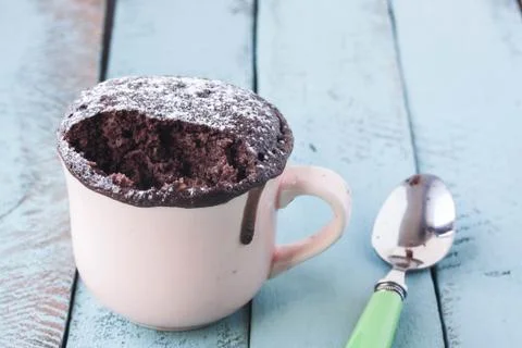 Chocolate mug cake Stock Photos