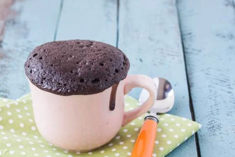 Chocolate mug cake Stock Photos