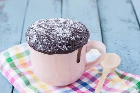 Chocolate mug cake Stock Photos