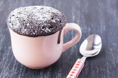 Chocolate mug cake Stock Photos