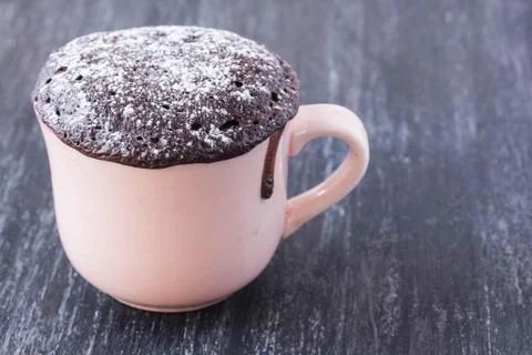 Chocolate mug cake Stock Photos