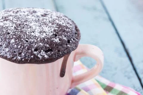 Chocolate mug cake Stock Photos