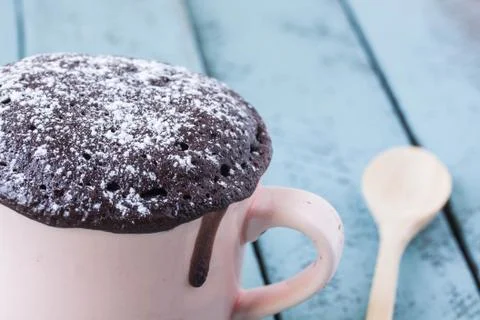 Chocolate mug cake Stock Photos