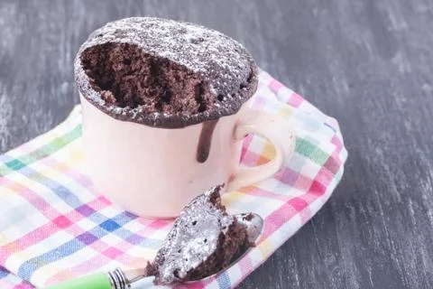 Chocolate mug cake Stock Photos