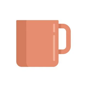 Chocolate mug icon flat vector. Coffee mug Illustration