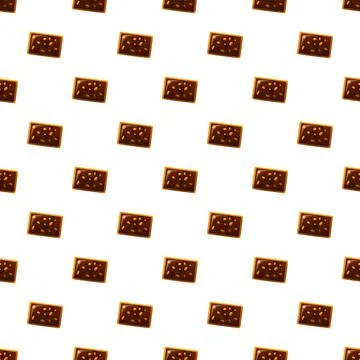 Chocolate nut biscuit pattern seamless vector 스톡 일러스트