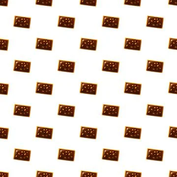 Chocolate nut biscuit pattern seamless 스톡 일러스트