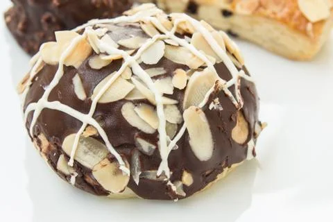 Chocolate with nut Stock Photos