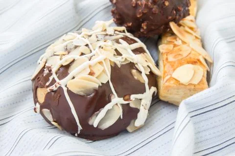 Chocolate with nut Stock Photos