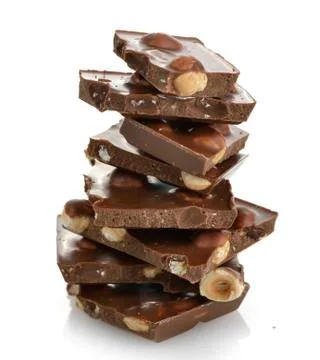 Chocolate with nuts Foto stock
