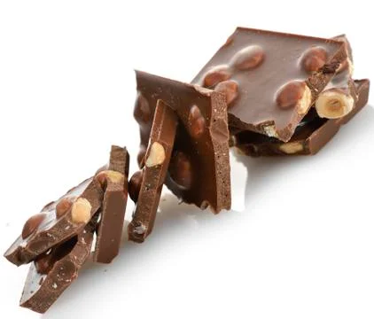 Chocolate with nuts Stock Photos