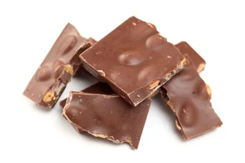 Chocolate with nuts Stock Photos