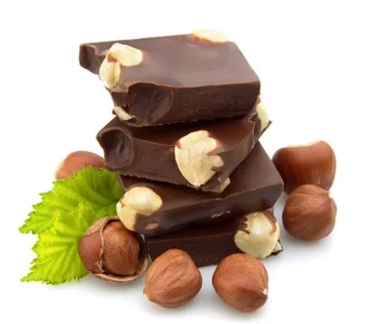 Chocolate with nuts Stock Photos