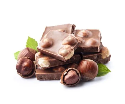 Chocolate nuts Stock Photos