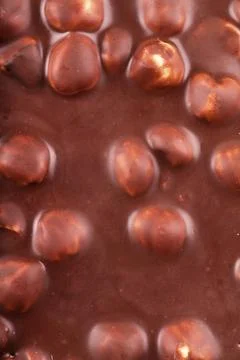 Chocolate with nuts Stock Photos