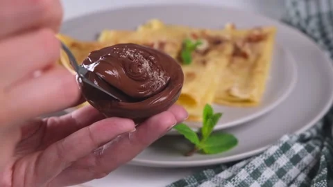 Chocolate nutty, spread, or cream Stock Footage 155700168