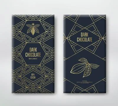 Chocolate or cocoa packaging Stock Illustration