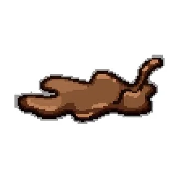 Chocolate or mud puddle flowing liquid splashing Stock Illustration