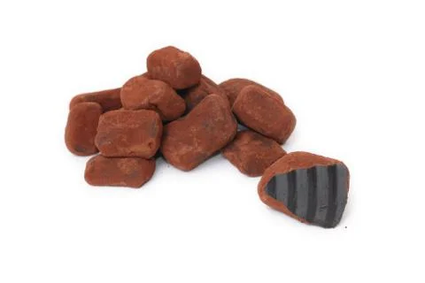 Chocolate over white background Stock Photos