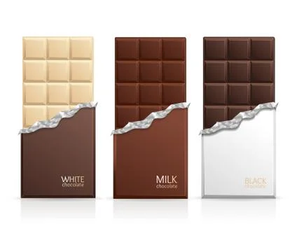 Chocolate Package Bar Blank. Vector Stock Illustration