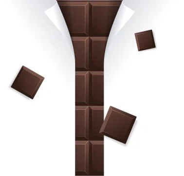Chocolate Package Blank for Advertizing. Vector Stock Illustration