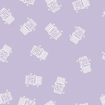 Chocolate packaging line seamless pattern Stock Illustration