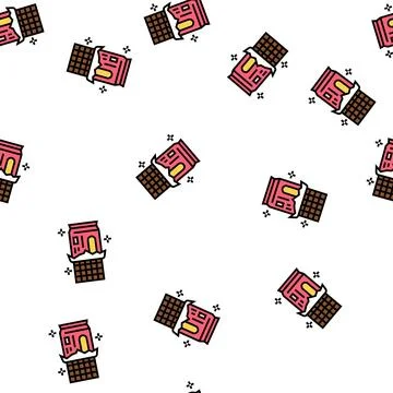 Chocolate packaging vector seamless pattern Stock Illustration
