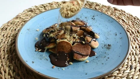 Chocolate pancake Stock Footage 140169995