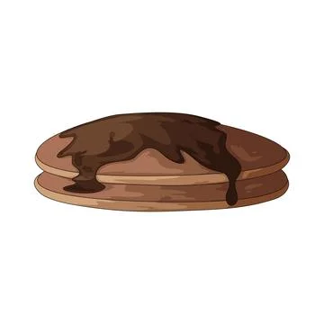 Chocolate pancake illustration Stockillustratie