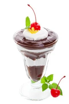 Chocolate parfait Stock Photos