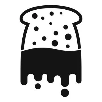 Chocolate paste bread icon simple vector. Spread jar Stock Illustration