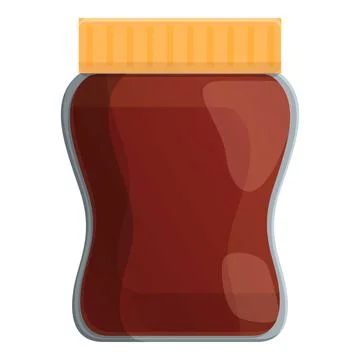 Chocolate paste jar icon, cartoon style 스톡 일러스트