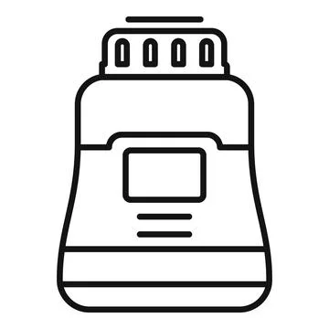 Chocolate paste jar icon outline vector. Cocoa food イラスト素材