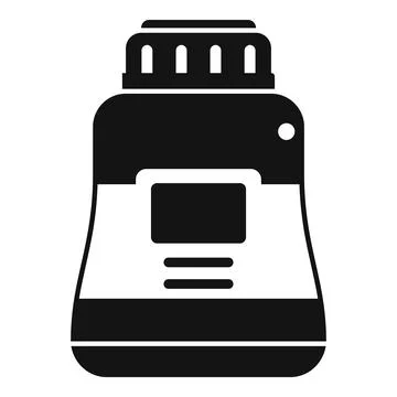 Chocolate paste jar icon simple vector. Cocoa food 스톡 일러스트